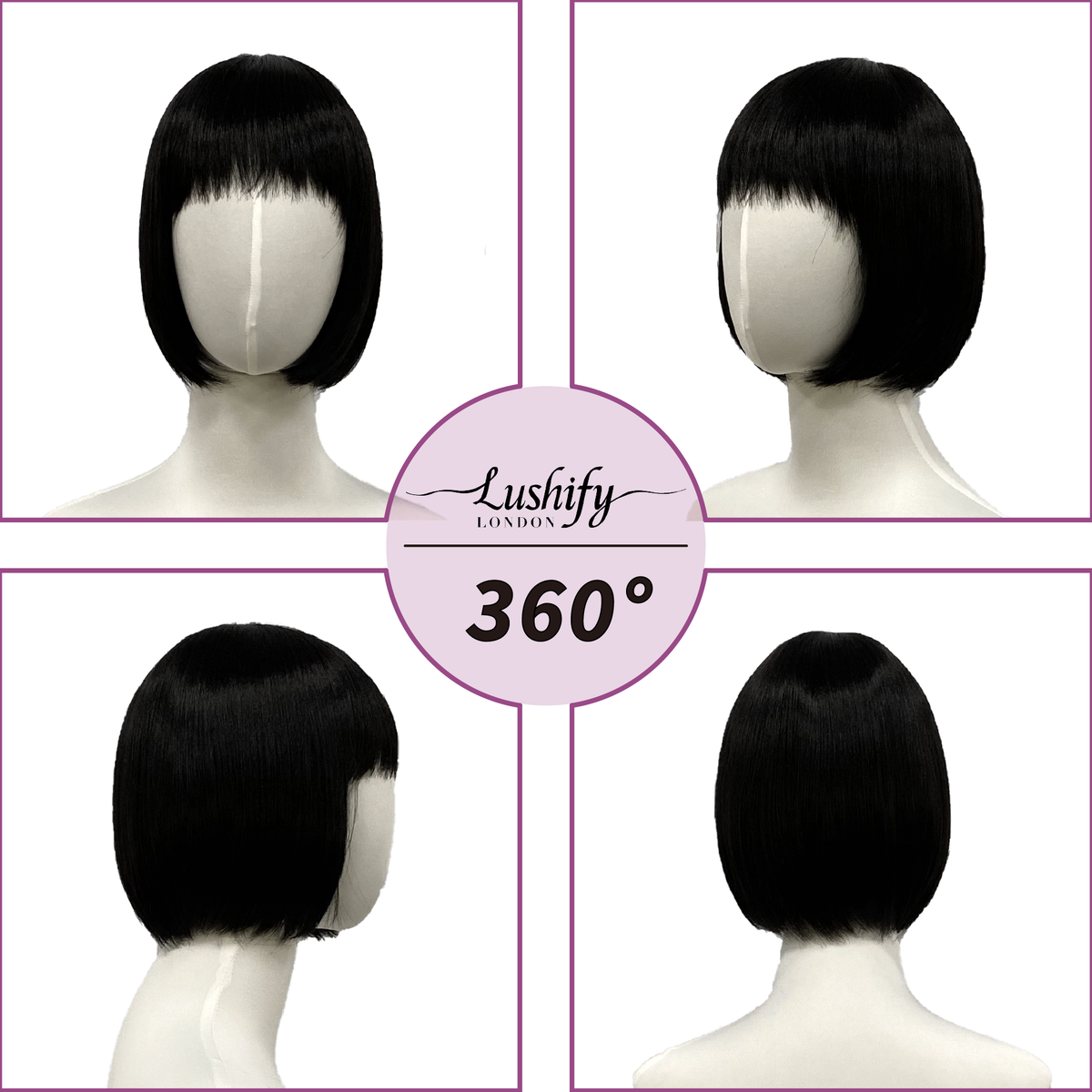 10 Inches Nature Black ShortBob wigs