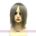 13 Inch Layered GradientSilvergrey Wigs