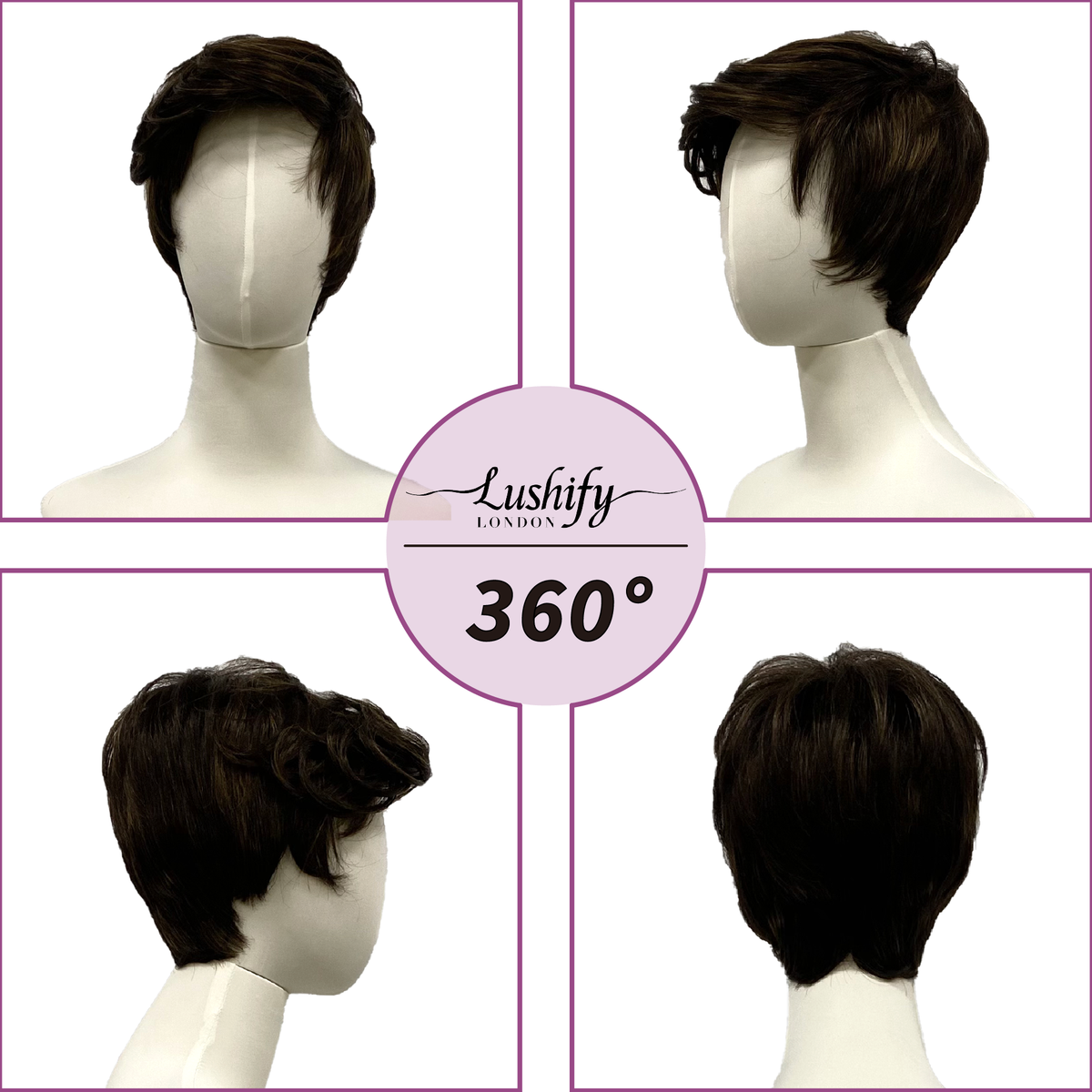 9.5Inches Stylish Short Curly Oblique Bangs Wigs