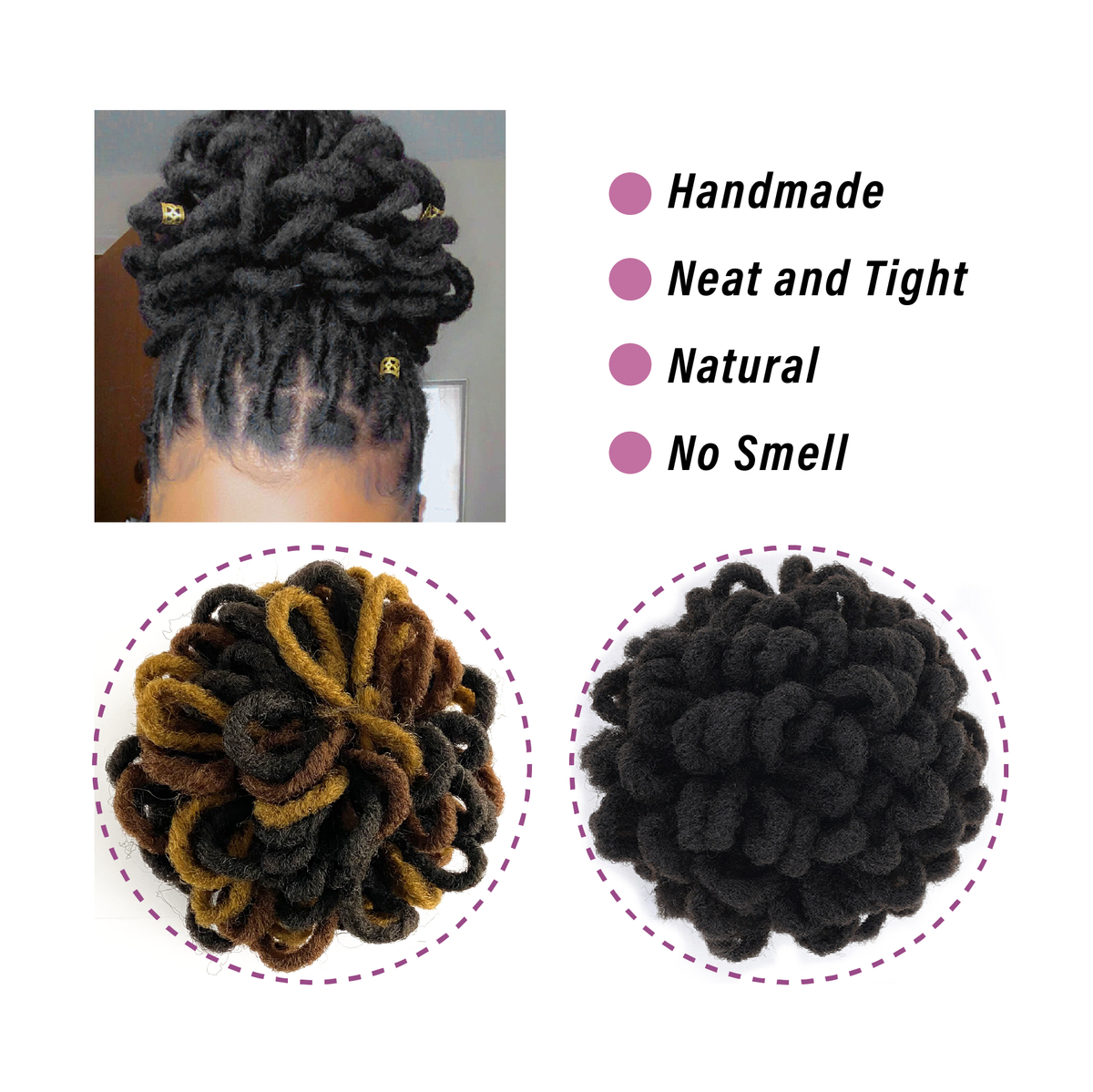 AFRO Dreadlocks Chignon High Puff Hair