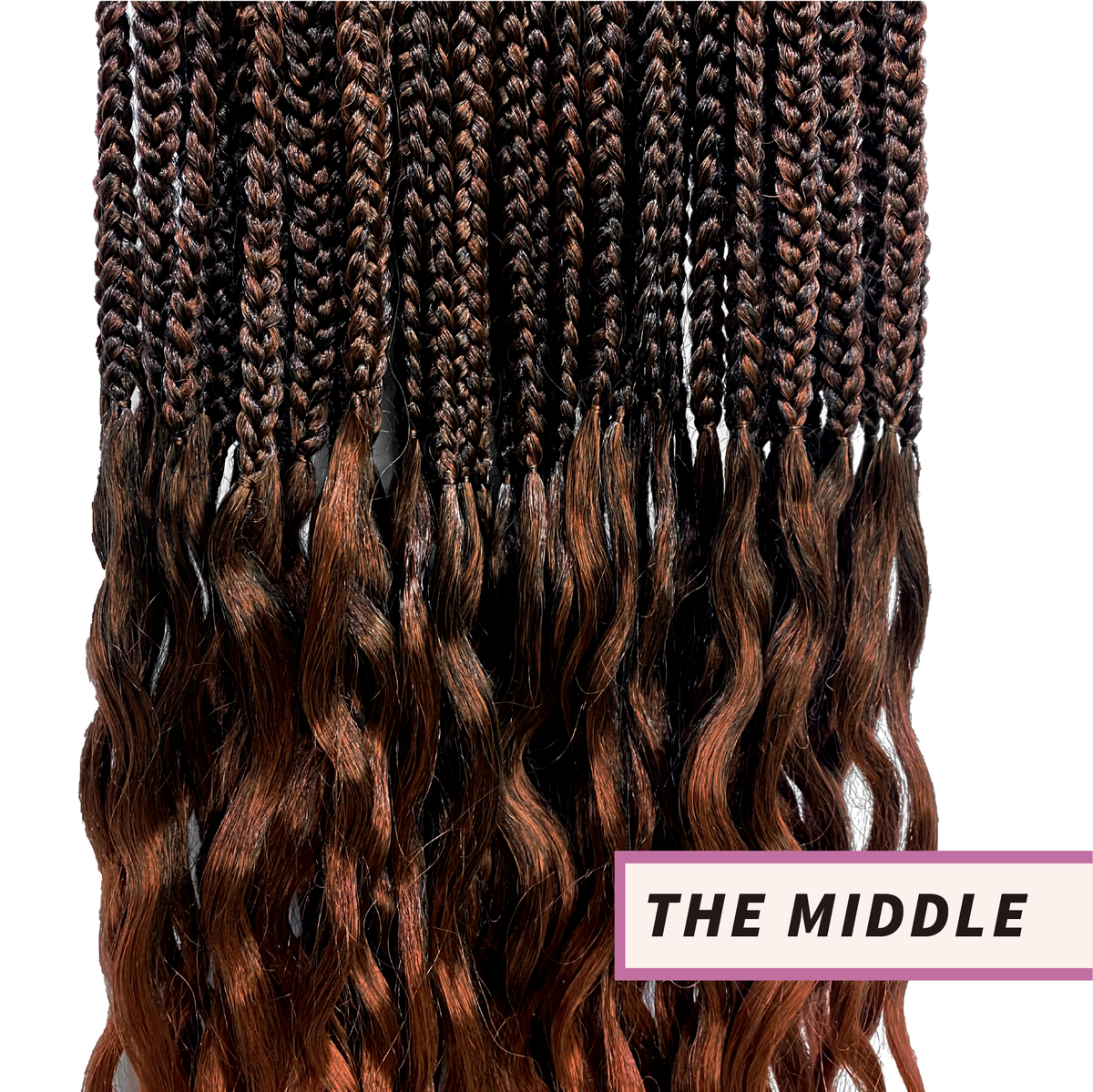 Boho Box Braids Crochet Hair with curly ends