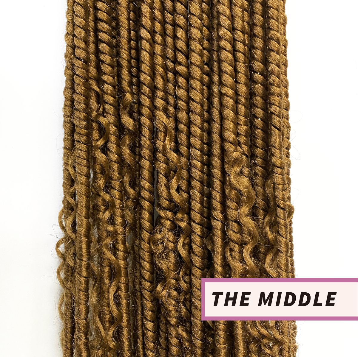 24Inch Boho Box Braids Crochet Hair with Curly Hair