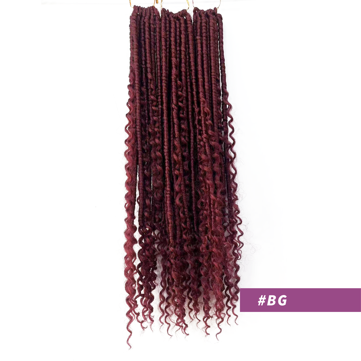 24Inch Boho Box Braids Crochet Hair with Curly Hair