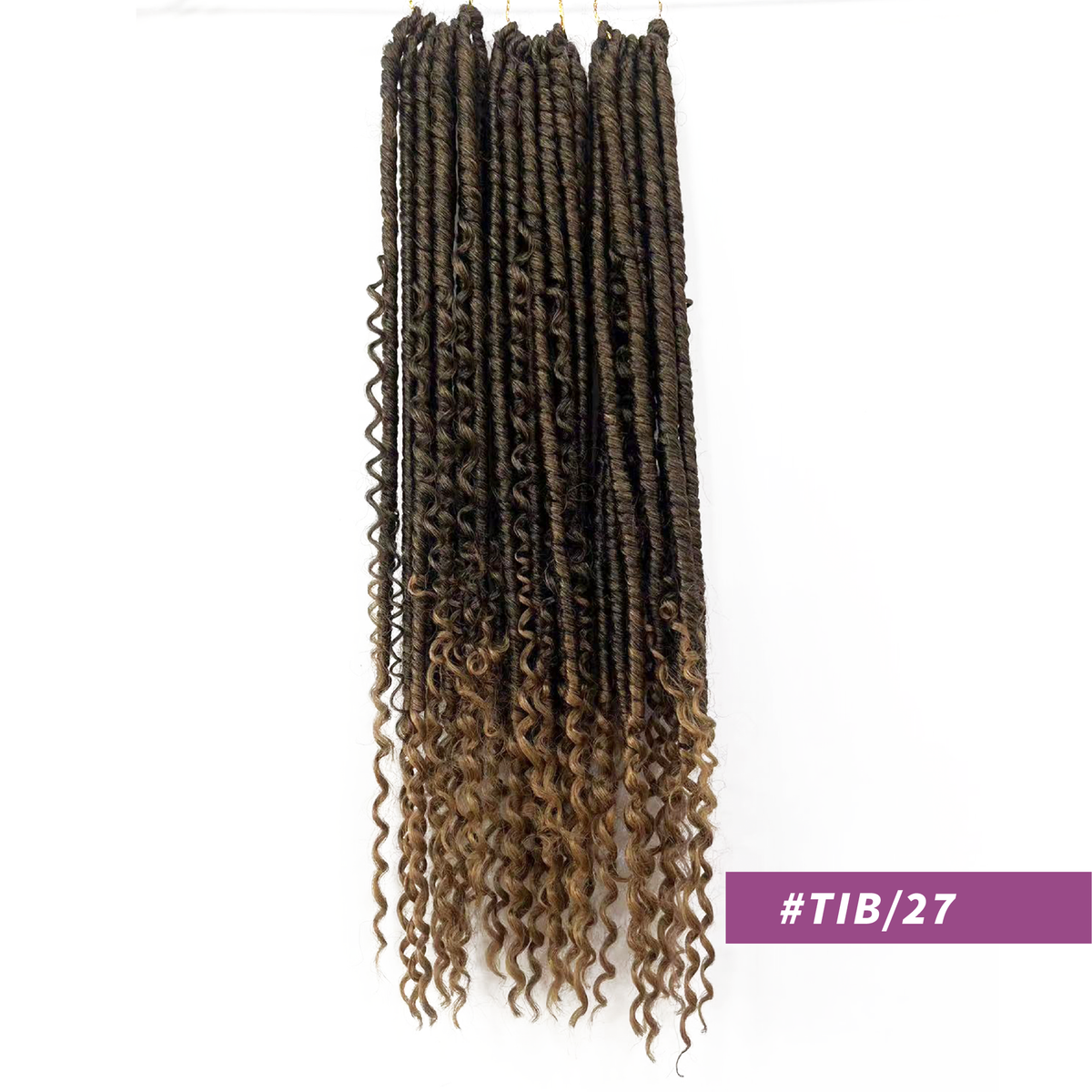 24Inch Boho Box Braids Crochet Hair with Curly Hair