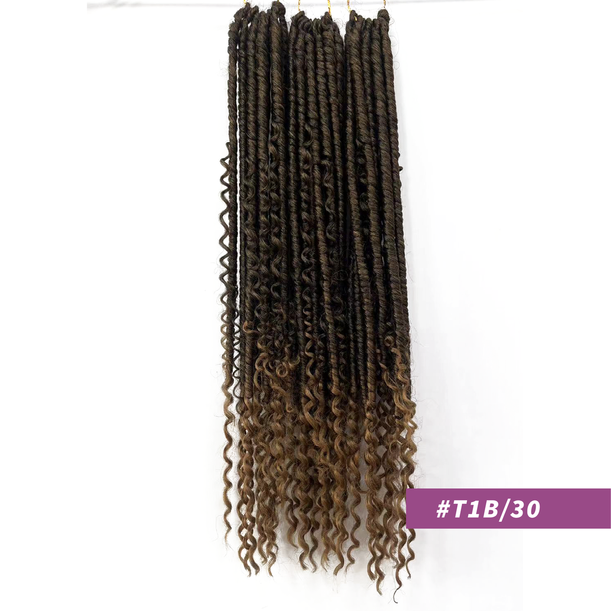 24Inch Boho Box Braids Crochet Hair with Curly Hair