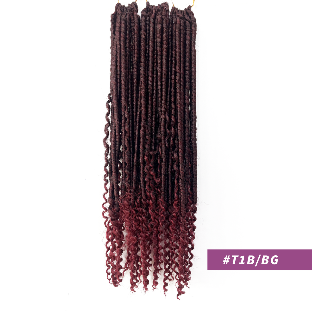 24Inch Boho Box Braids Crochet Hair with Curly Hair